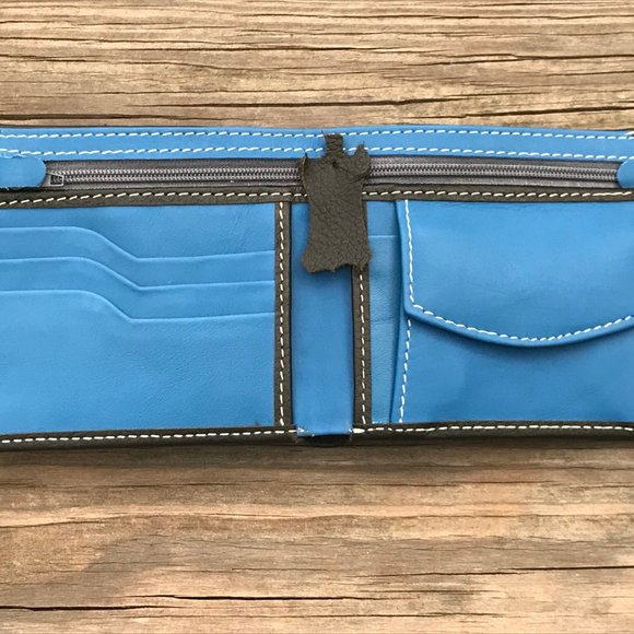 Father day Wallet Blue/Black Men Card Holder Bifol - Picture 5 of 11